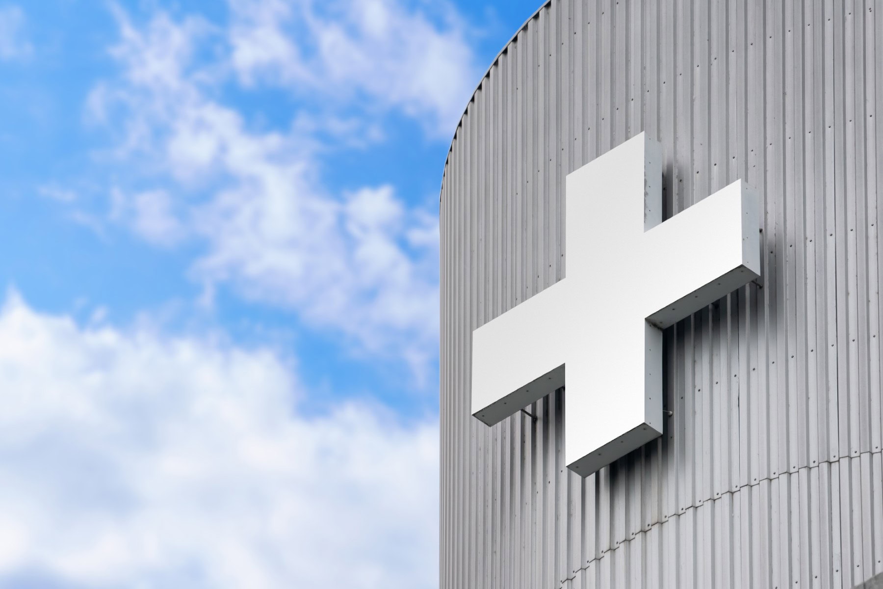 Exterior image of a generic hospital