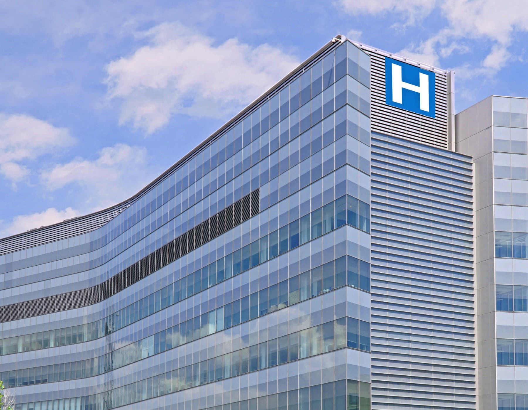 Exterior image of a generic hospital
